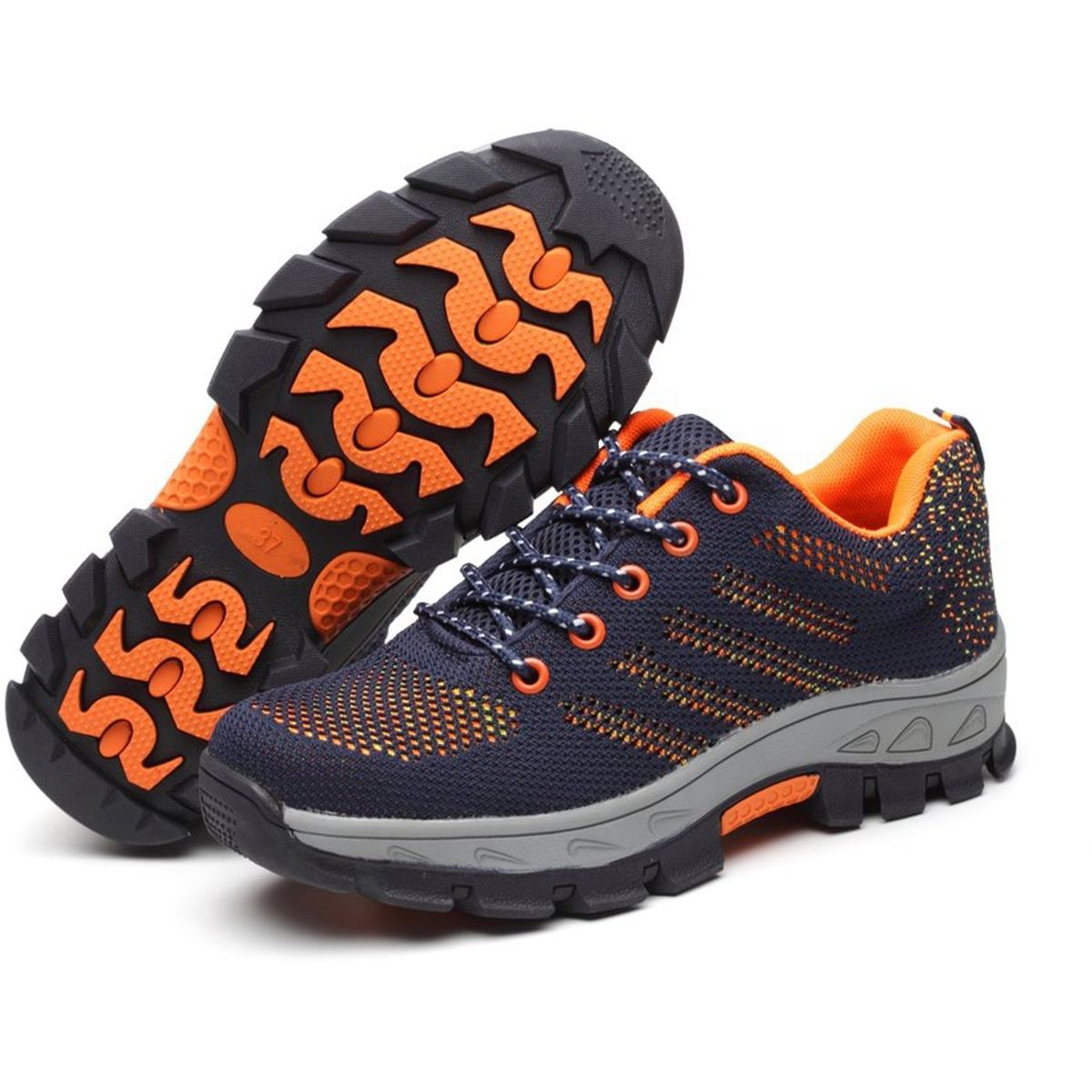 TIOZONEY - Zapatos Trabajo Zapatillas Seguridad Puntera de Acero Respirable