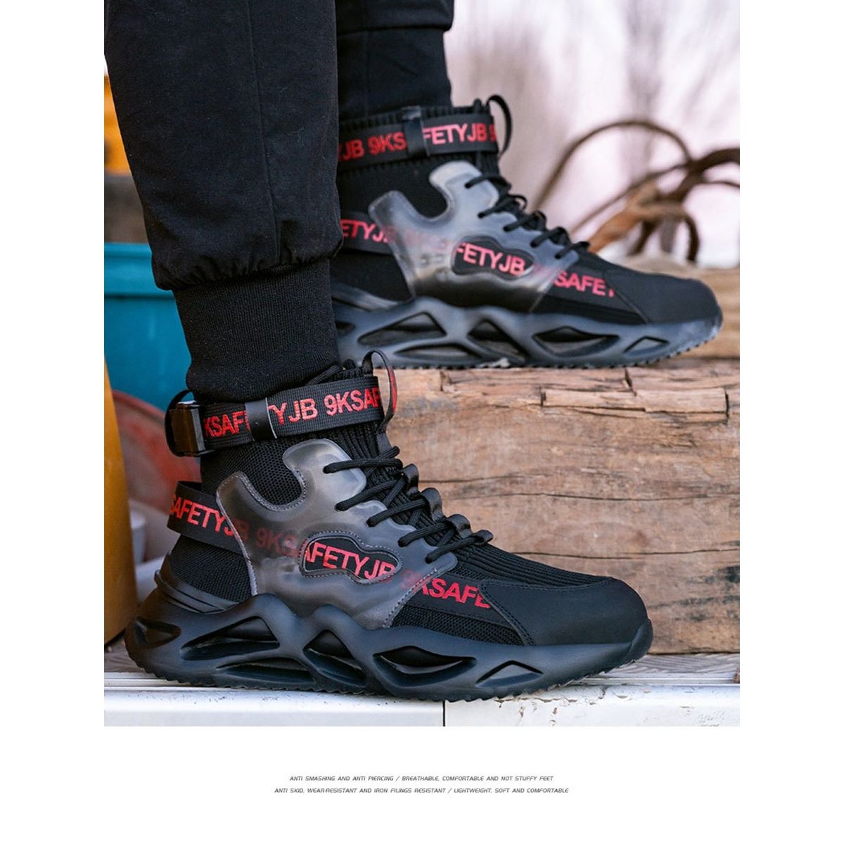 TIOZONEY - Zapatos De Seguridad Transpirables A Prueba De Golpes y Antipinchazos