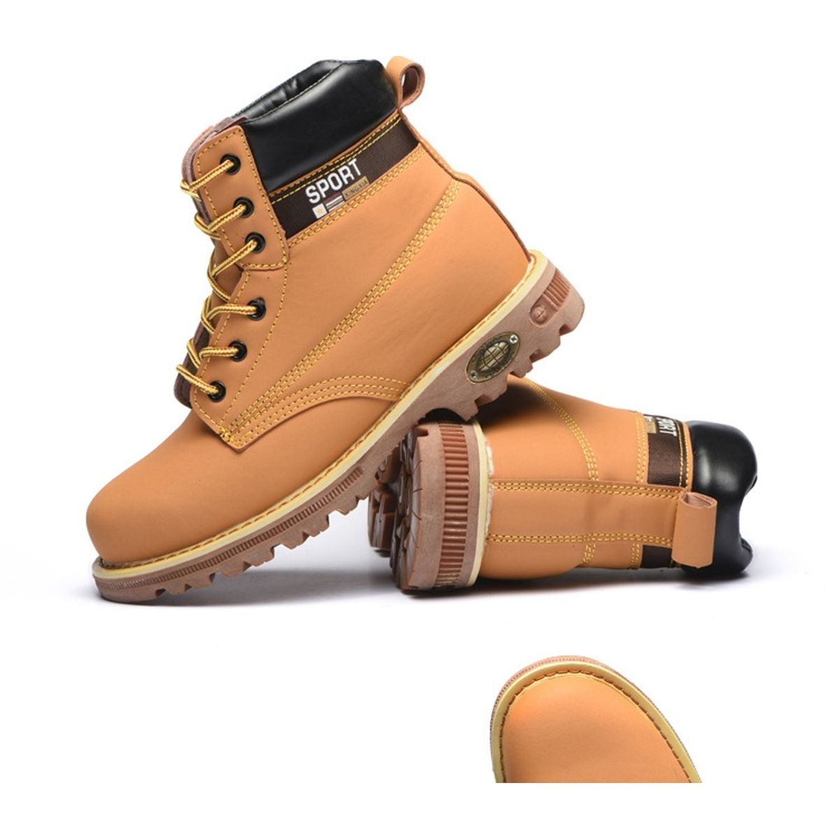 TIOZONEY - Bototo de seguridad Hombre - Amarillo