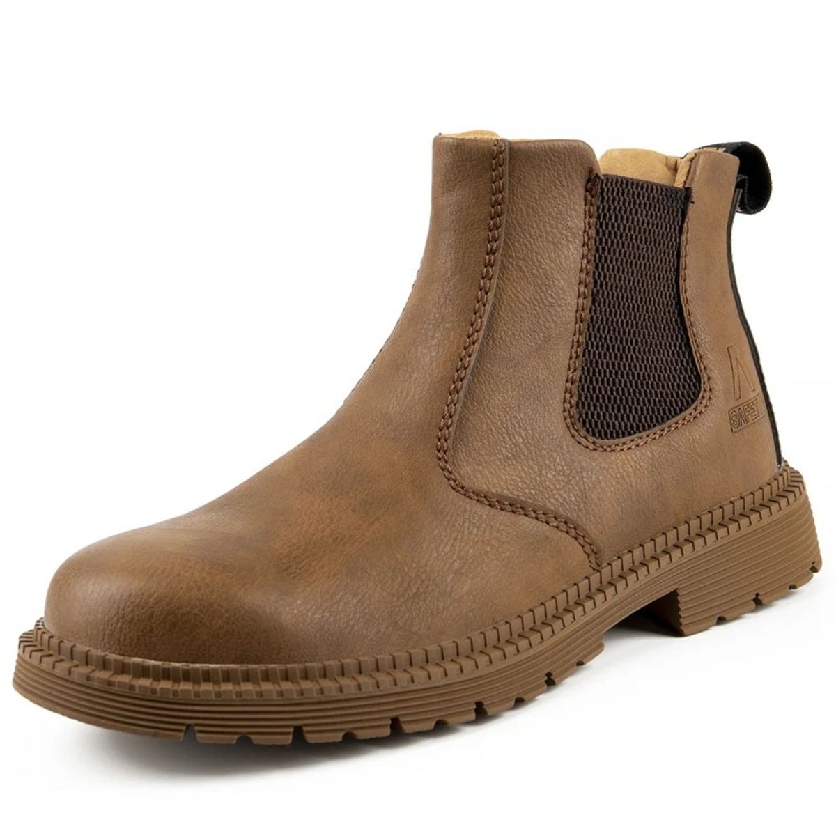 TIOZONEY - Zapatos de seguridad PU sintético Hombre - Café