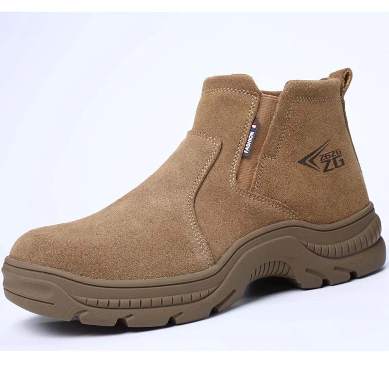 TIOZONEY - Botas de seguridad de PU para hombre