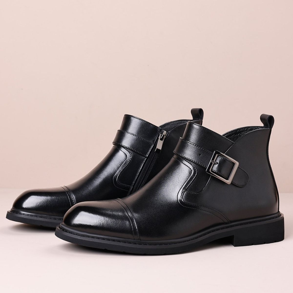 TIOZONEY - Botas cortas con taco pequeño
