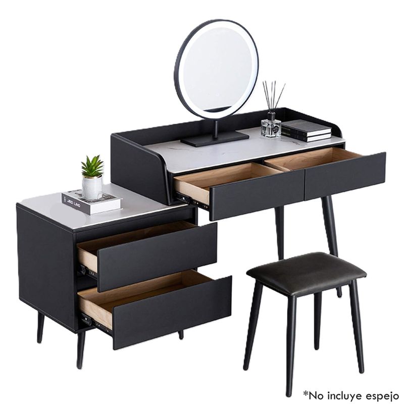 DIBA MUEBLES - Tocador Moderno con Asiento Tanako DIBA Muebles