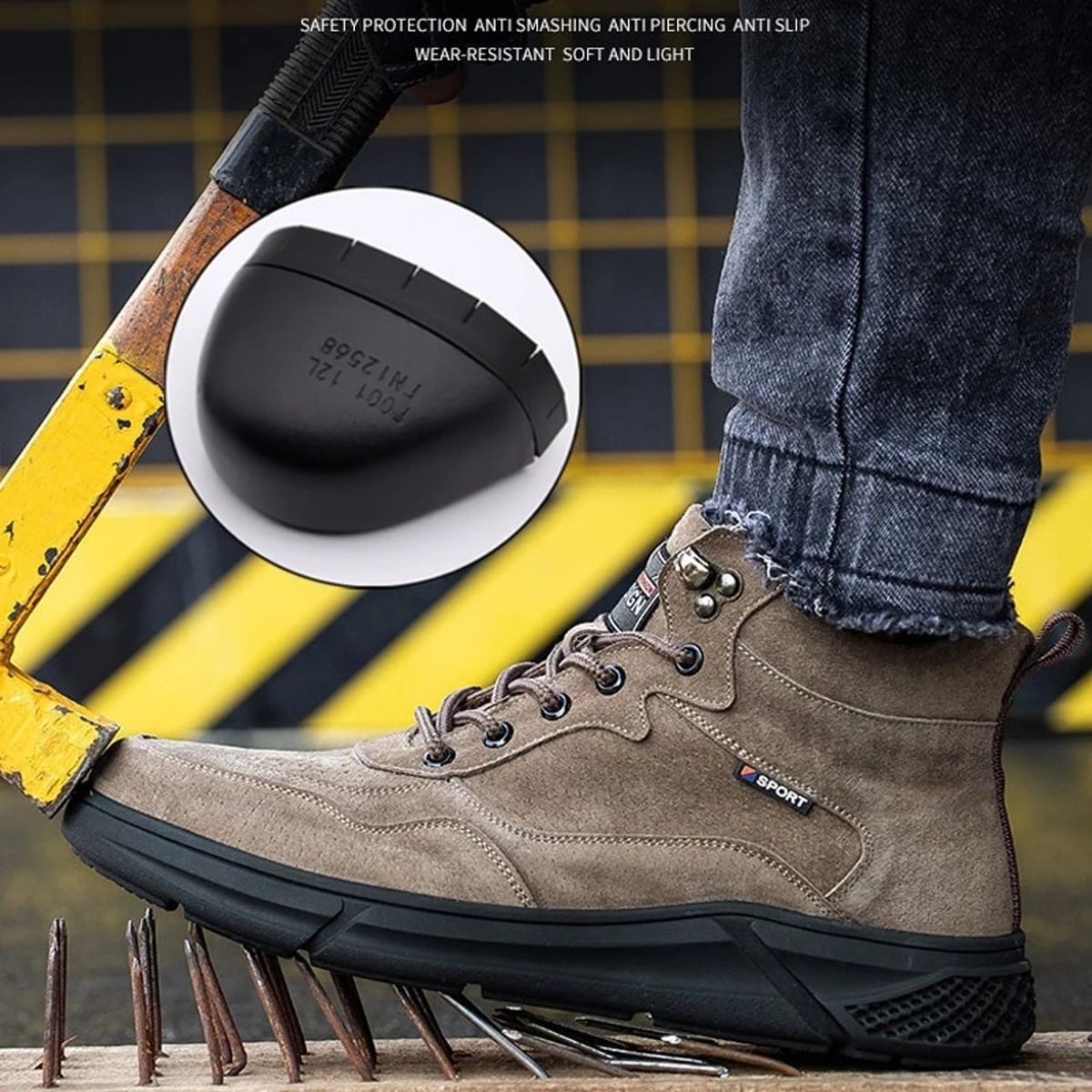 TIOZONEY - Botas de seguridad de alta calidad para hombre