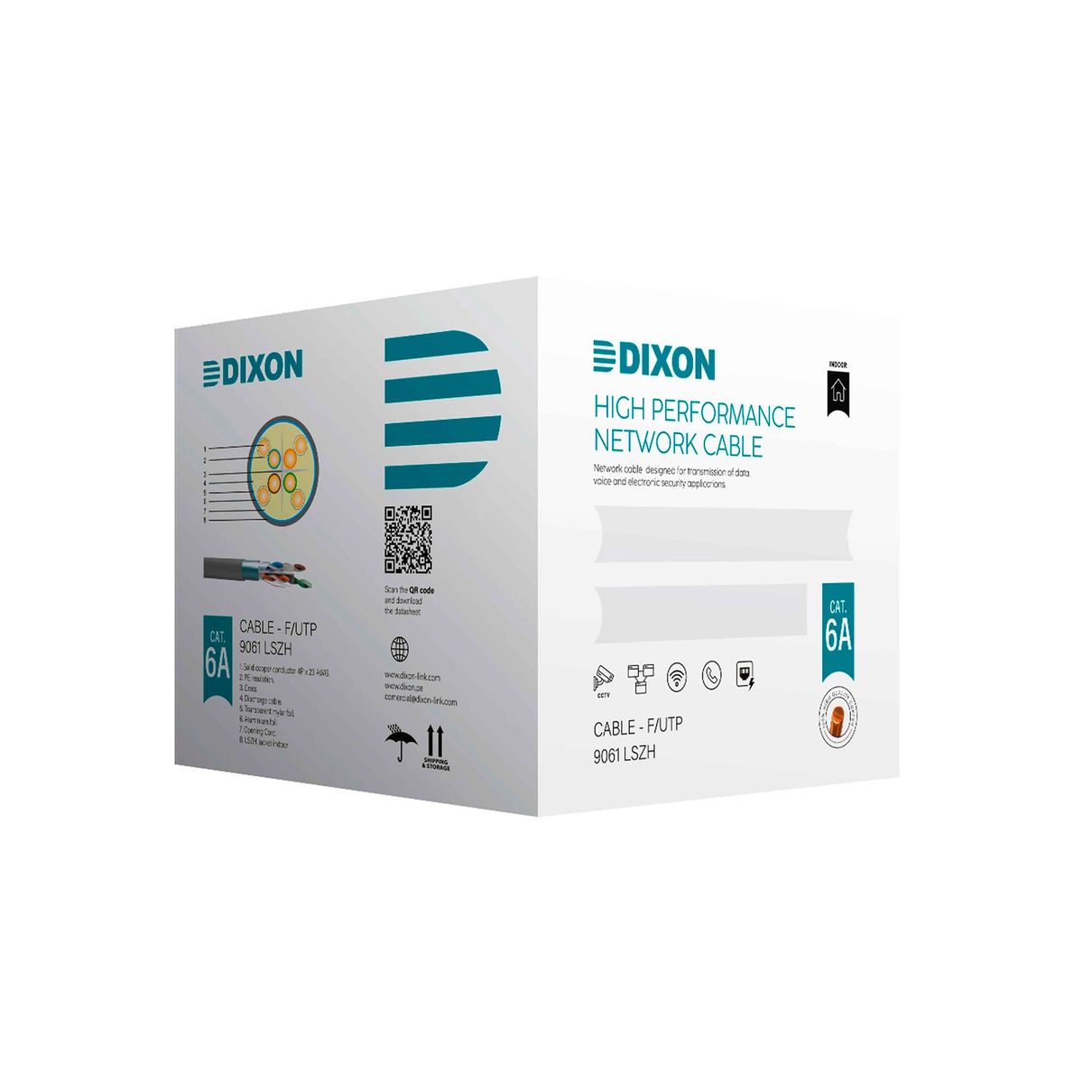 DIXON - CABLE DE RED DIXON 9061 CAT.6A 4PX23, 305M, GRIS - P/N: 9061 LSZH