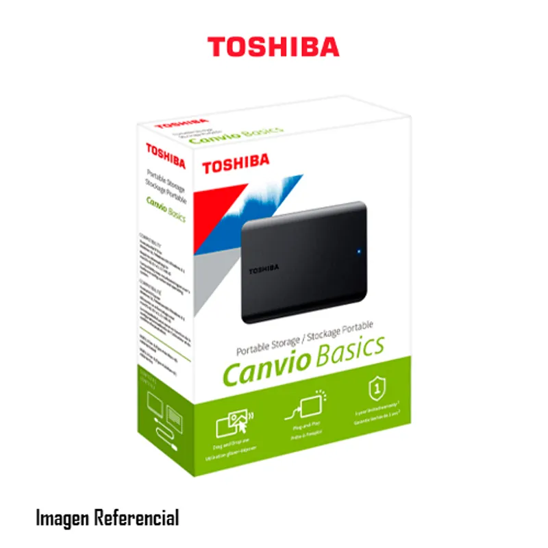 TOSHIBA - DISCO DURO EXT. 1TB BASIC 3.0 TOSHIBA NEGRO P/N: HDTB510XK3AA