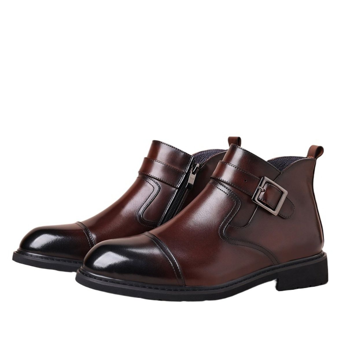 TIOZONEY - Botas cortas con taco pequeño