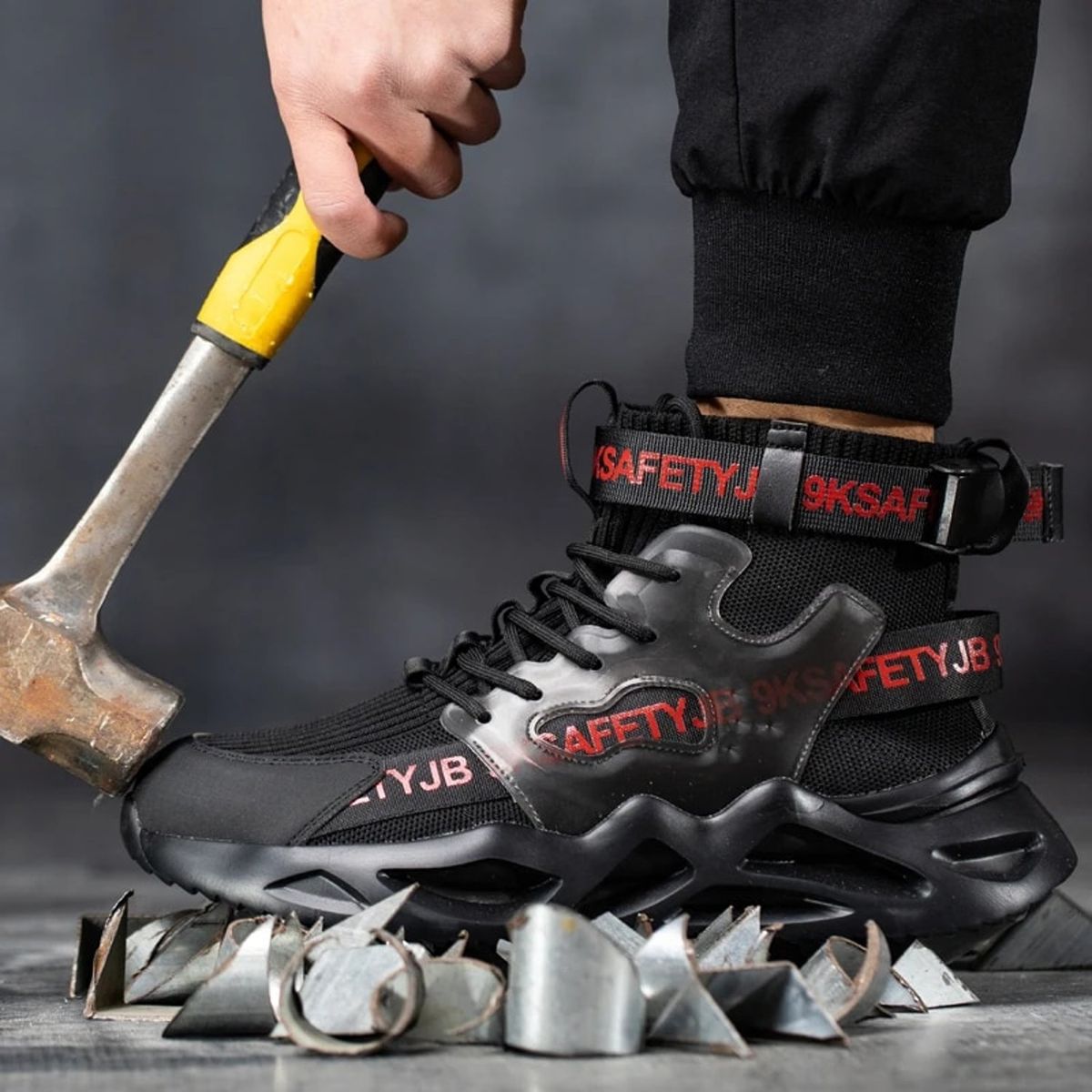 TIOZONEY - Zapatos de trabajo antiperforaciones para hombre