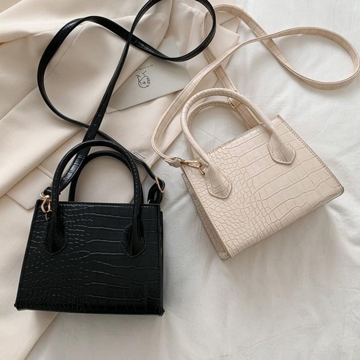 TIOZONEY - Cartera Negra para Mujer