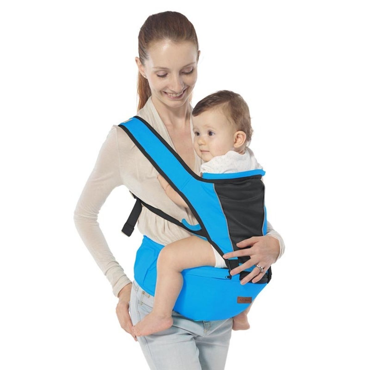 TIOZONEY - Portador De Bebé Hipseat Bebé Mochila Wrap Sling 0-36 Meses - Azul