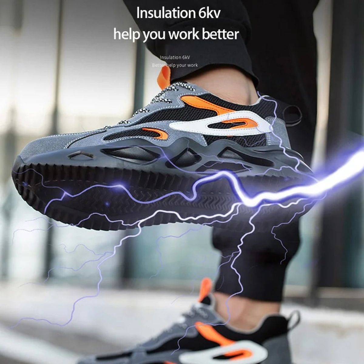 TIOZONEY - Zapatillas de trabajo con punta de acero