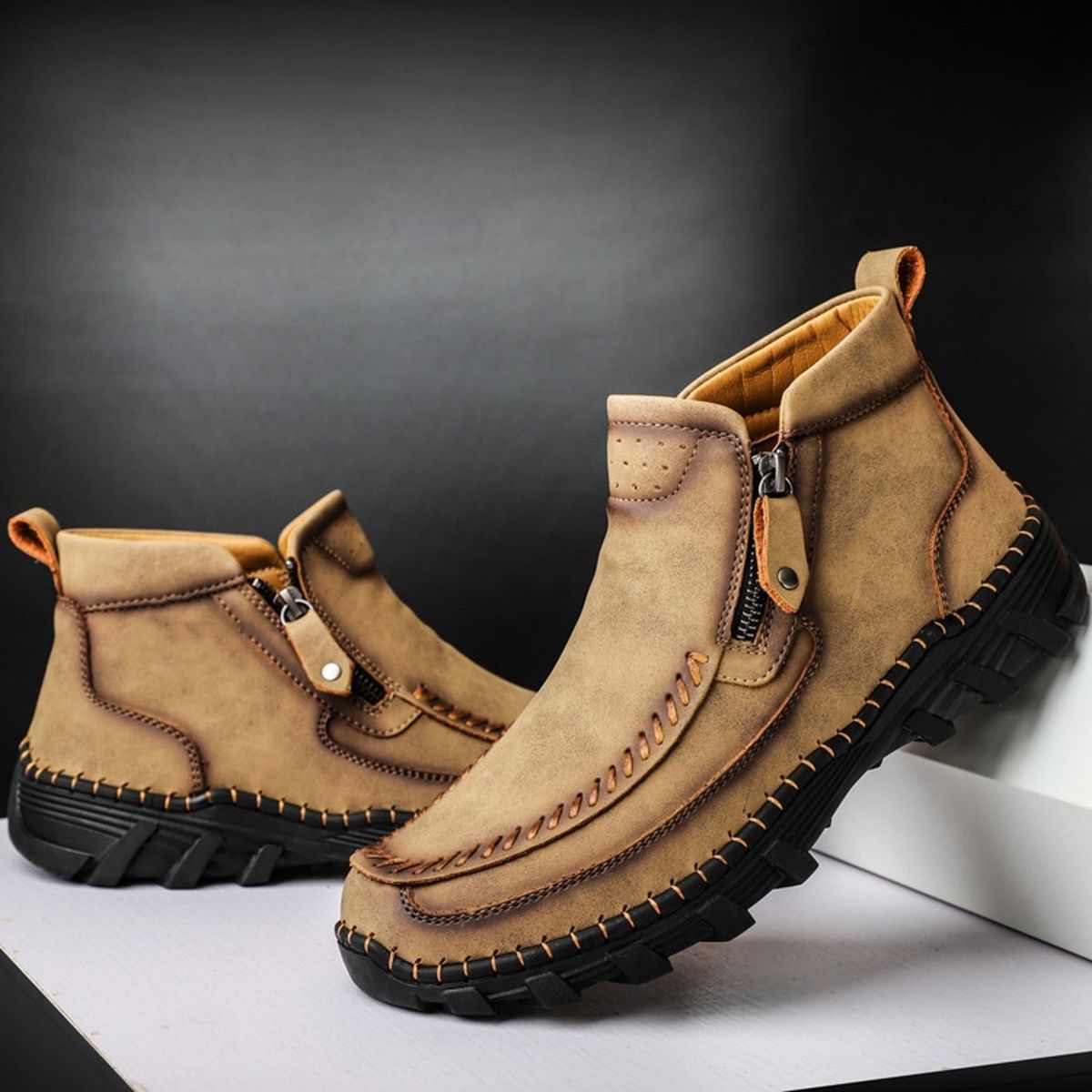 TIOZONEY - Botas caña corta para Hombre