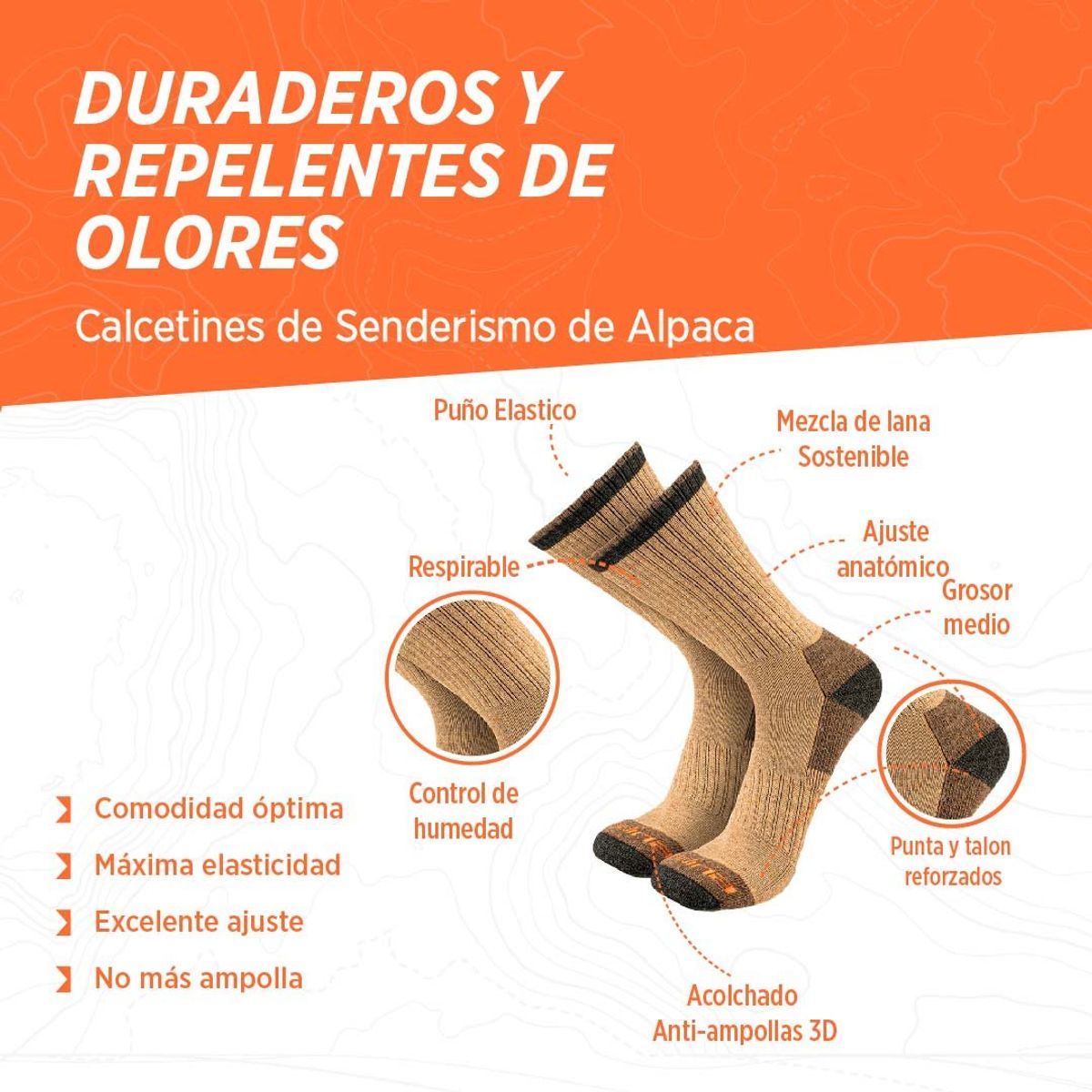 SILVERA NANOTECH - Medias térmicas trekking caminatas montañismo outdoor merino alpaca