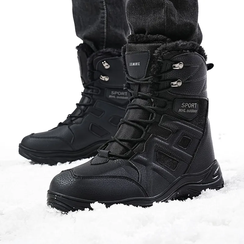 TIOZONEY - Botas de nieve para hombre con suela gruesa