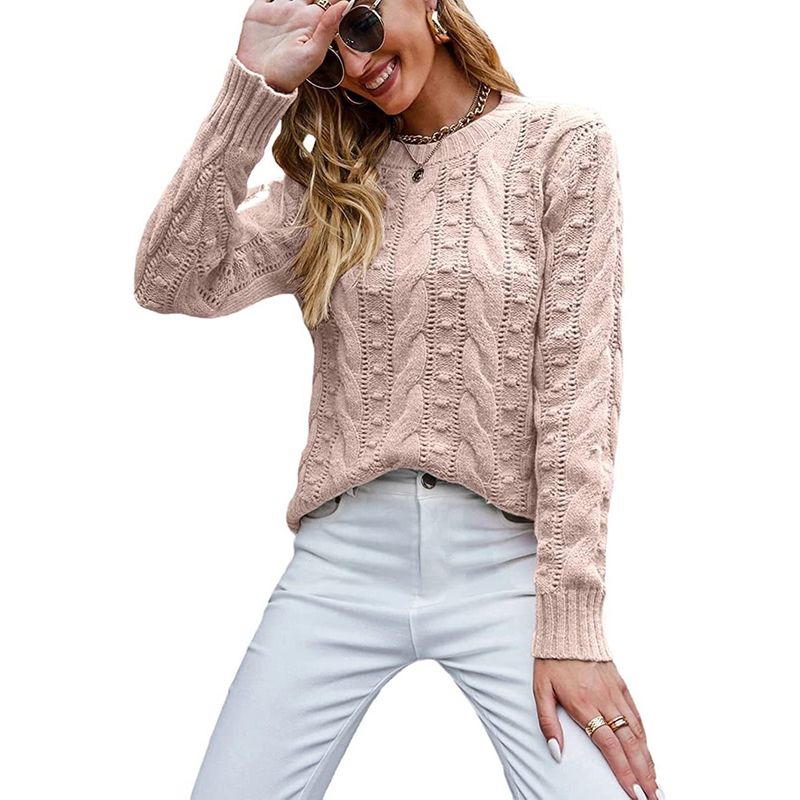 TIOZONEY - Sweater Cuello Redondo Mujer