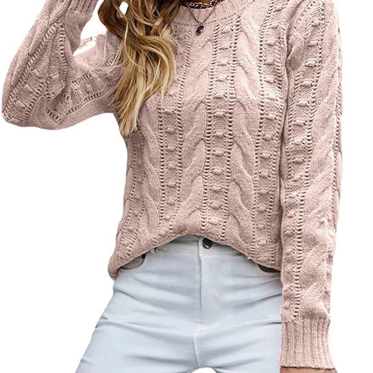 TIOZONEY - Sweater Cuello Redondo Mujer