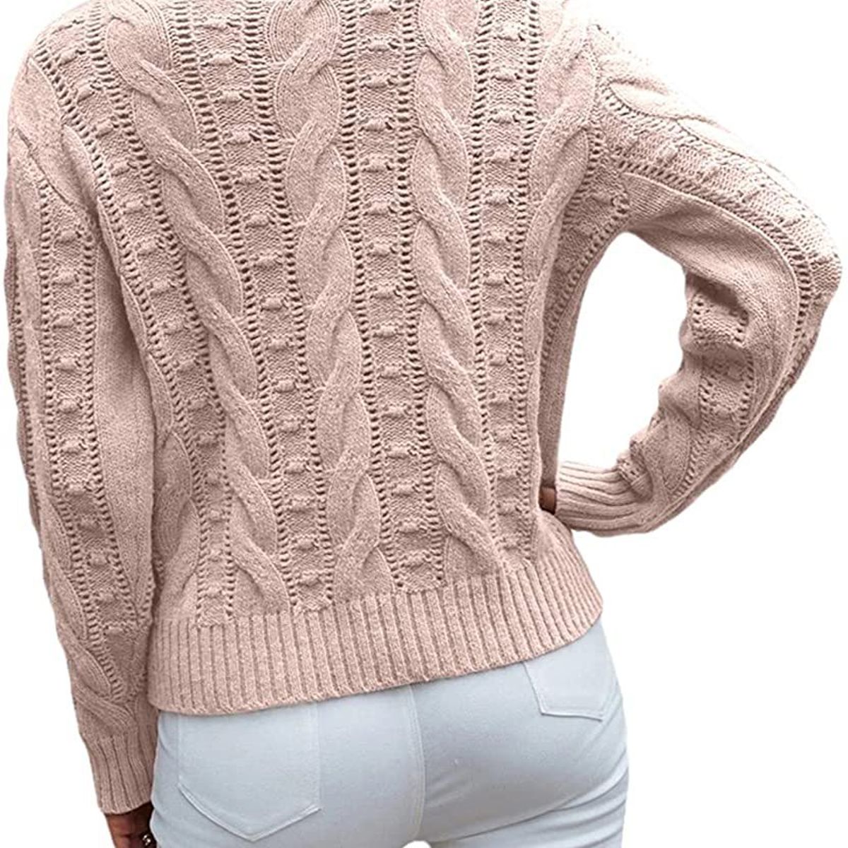 TIOZONEY - Sweater Cuello Redondo Mujer