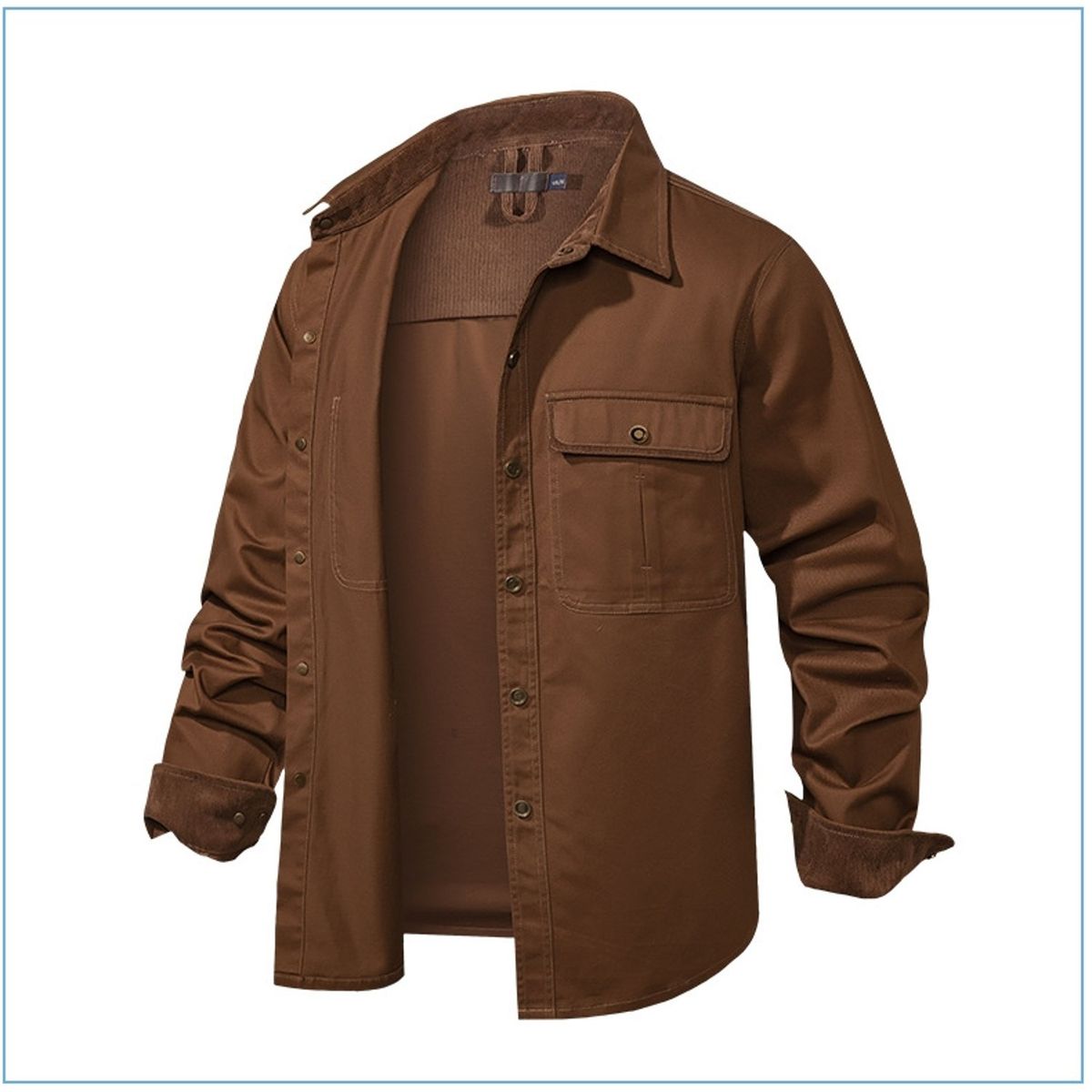 TIOZONEY - Chaqueta casual de algodón con cuello alto para hombre