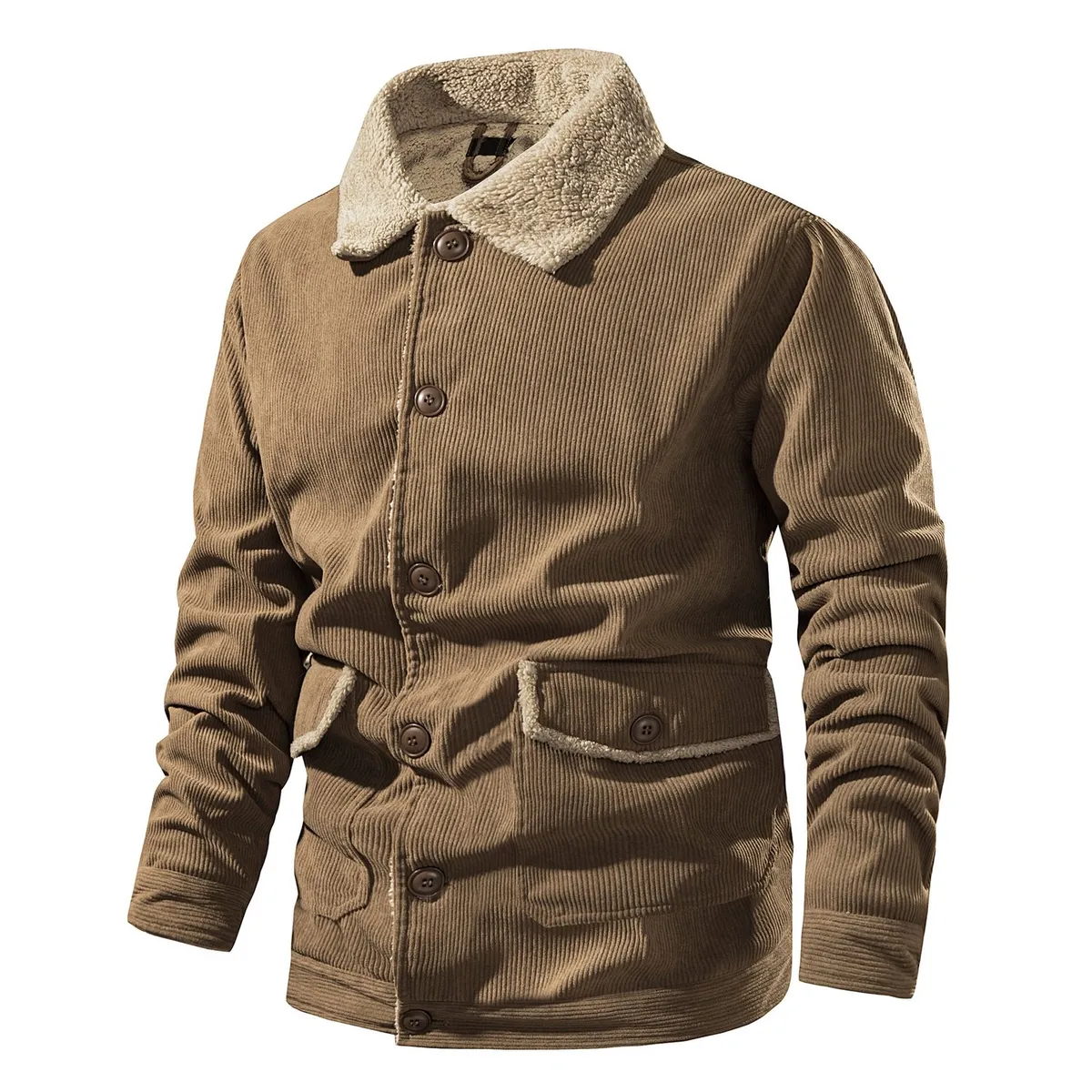TIOZONEY - Chaqueta informal cálida y gruesa para hombre