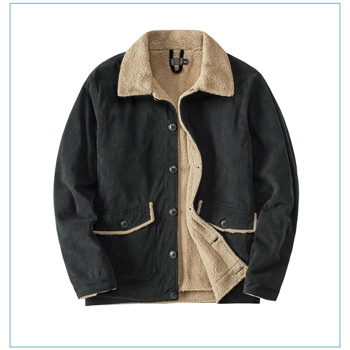 TIOZONEY - Chaqueta informal cálida y gruesa para hombre