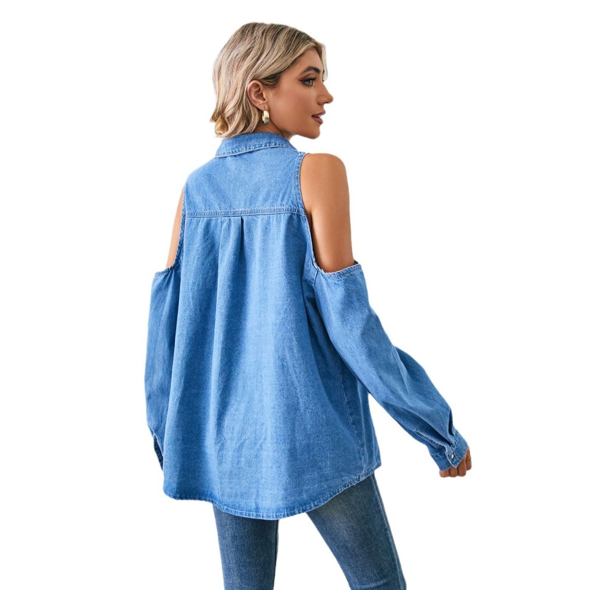 TIOZONEY - Cazadora vaquera de mujer