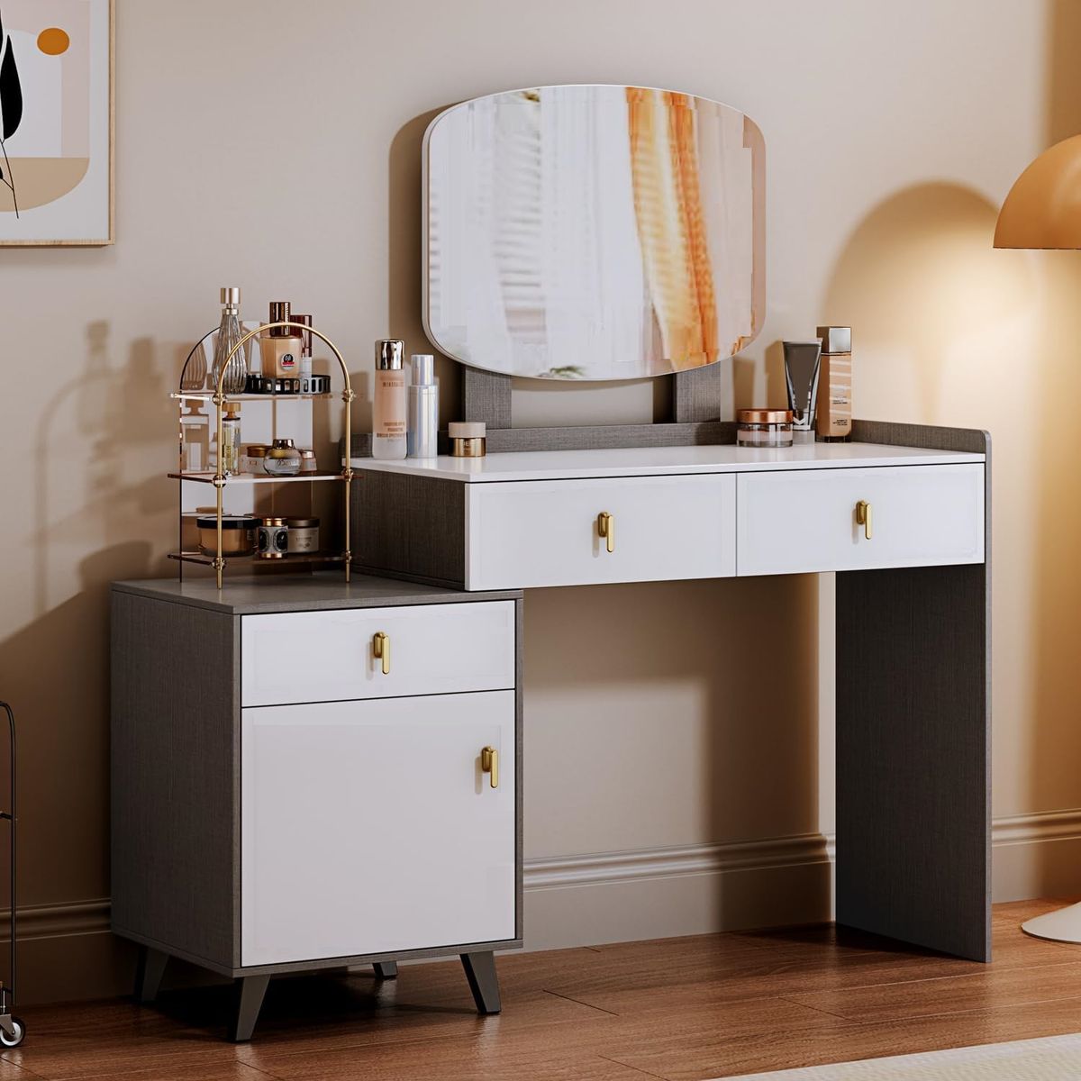 DIBA MUEBLES - Tocador Moderno con Espejo  Shizuka DIBA Muebles