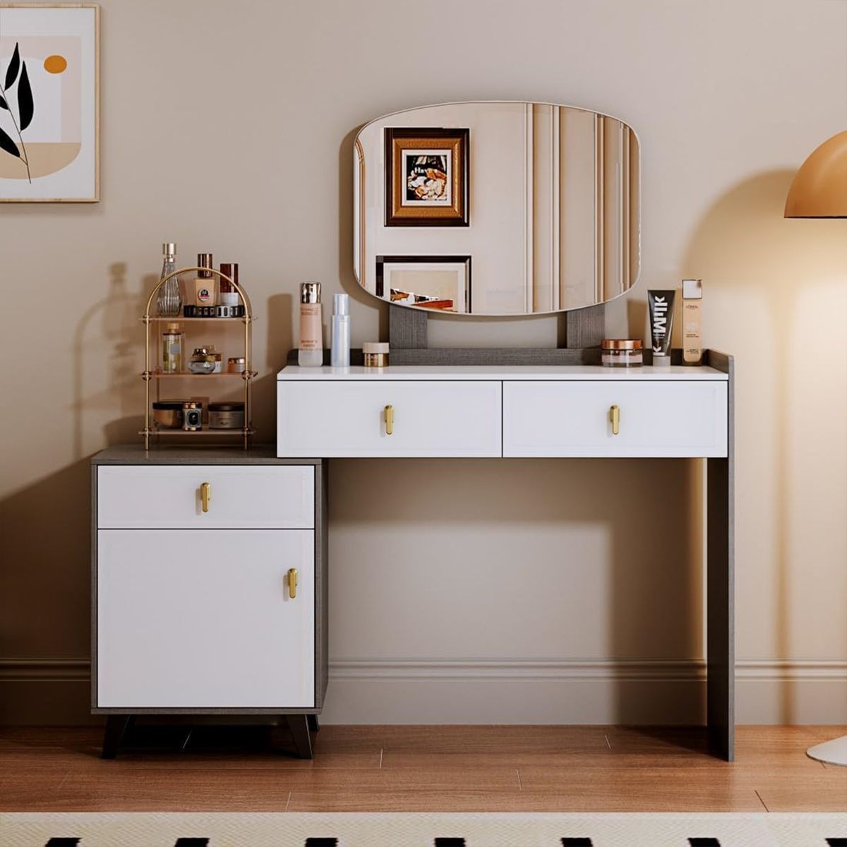 DIBA MUEBLES - Tocador Moderno con Espejo  Shizuka DIBA Muebles