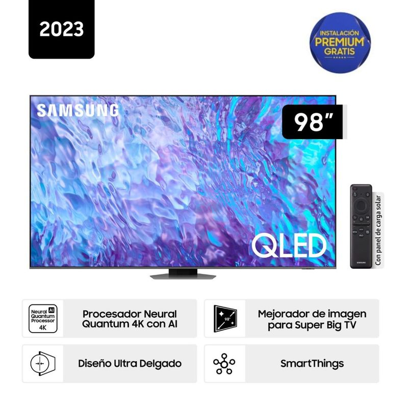 SAMSUNG - Televisor Samsung Smart Tv 98 QLED 4k QN98Q80CAGXPE - Nuevo