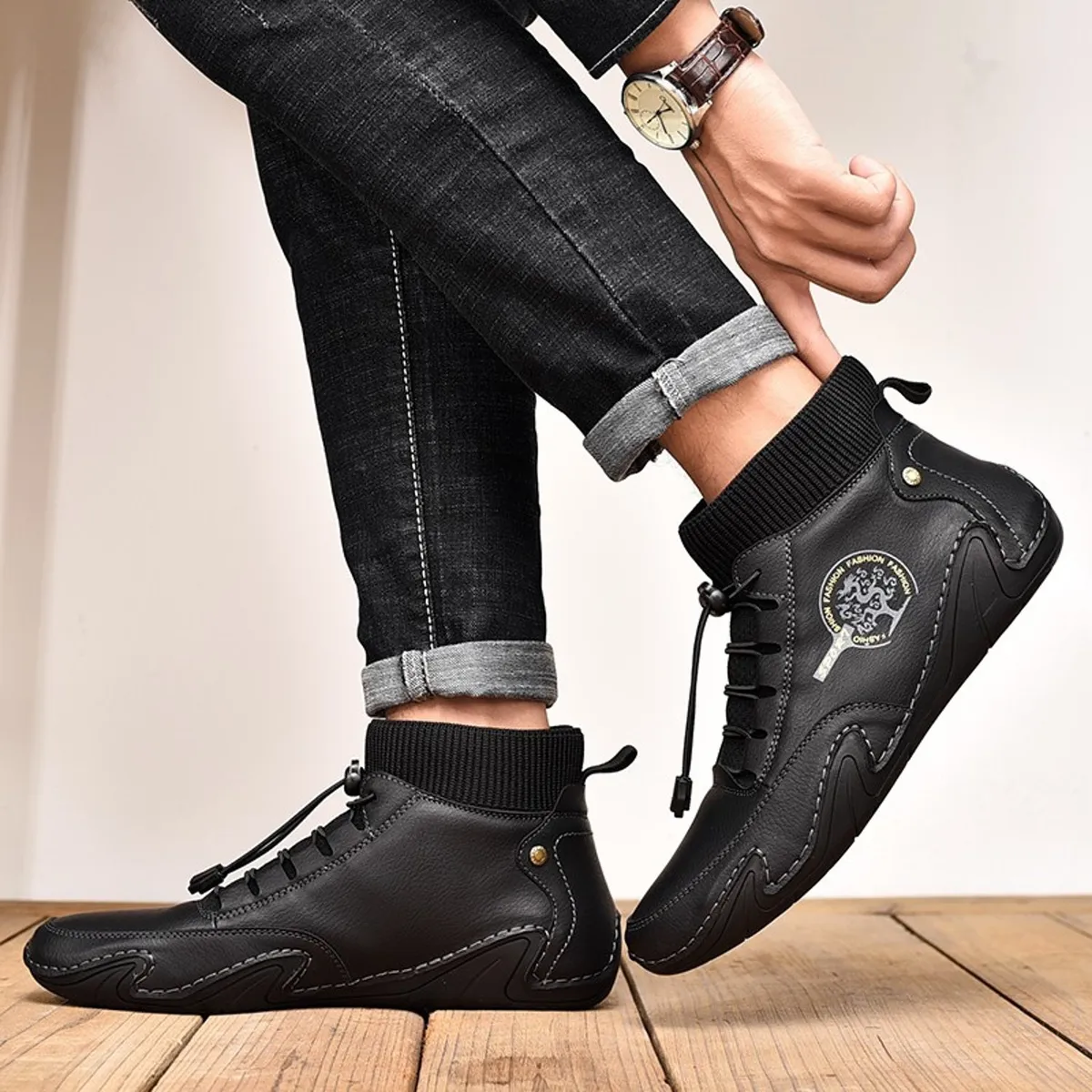 TIOZONEY - Botas para Hombre