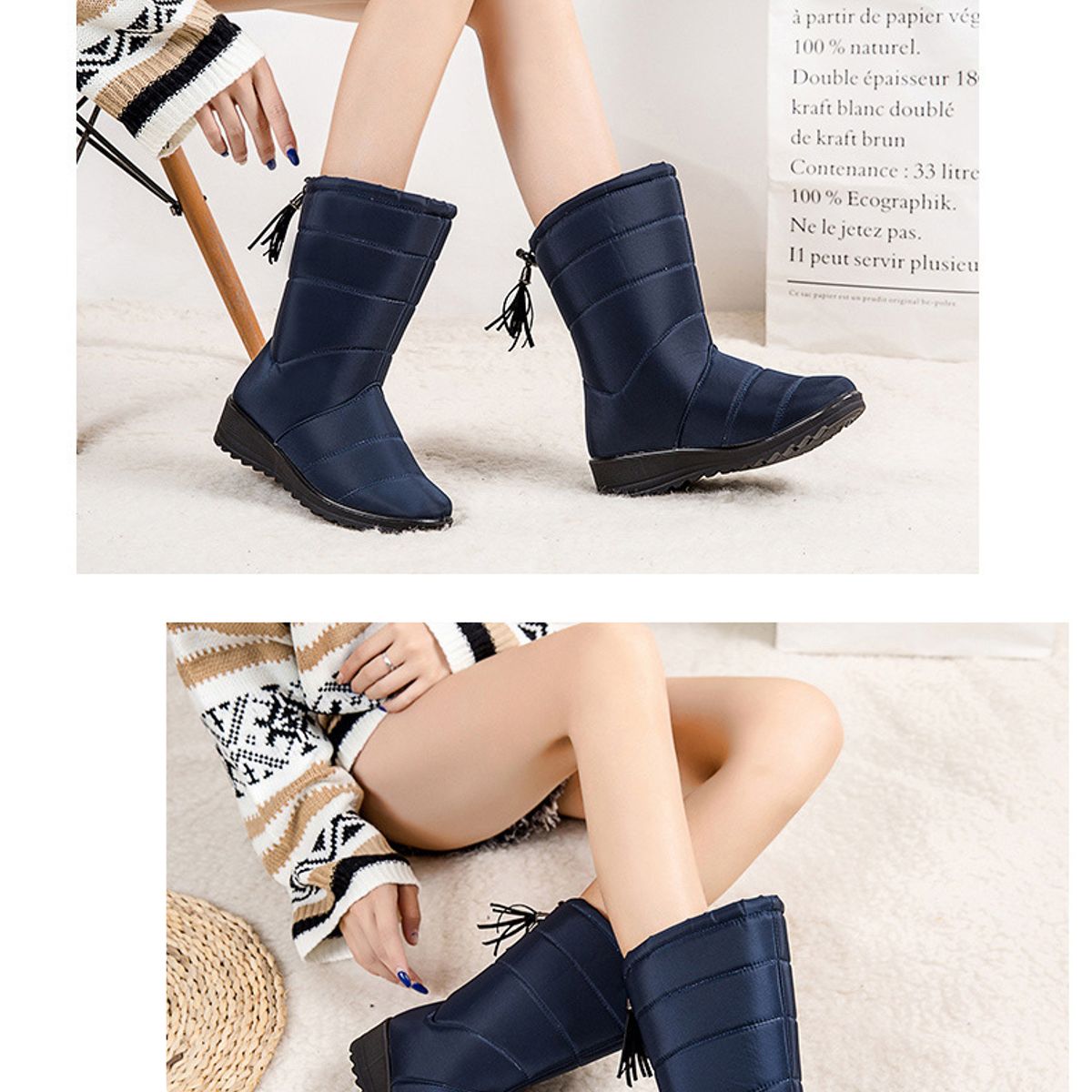 TIOZONEY - Bota Para Mujer