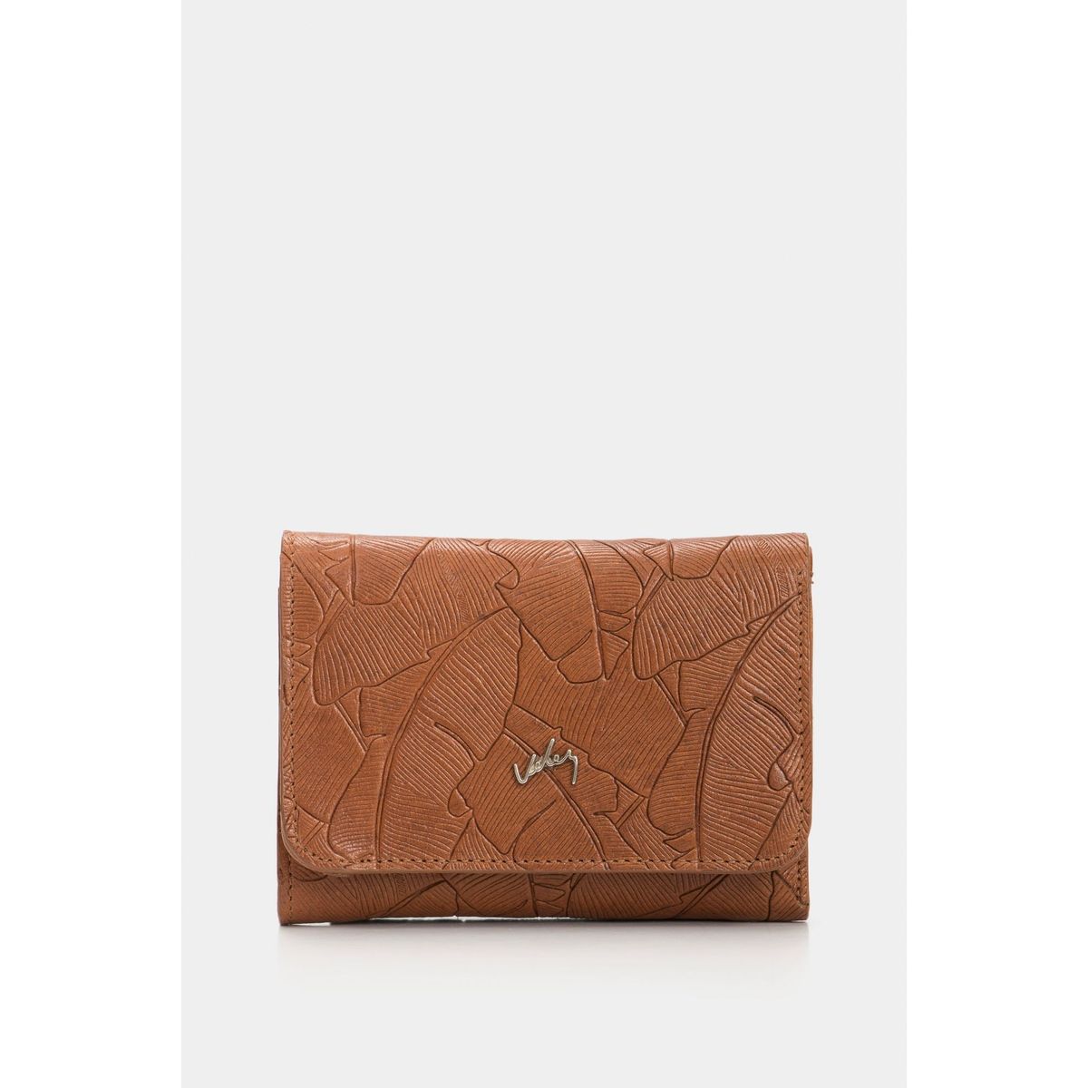 VELEZ - Vélez Billetera Colory Cuero Mujer Grabado Palmeras Miel