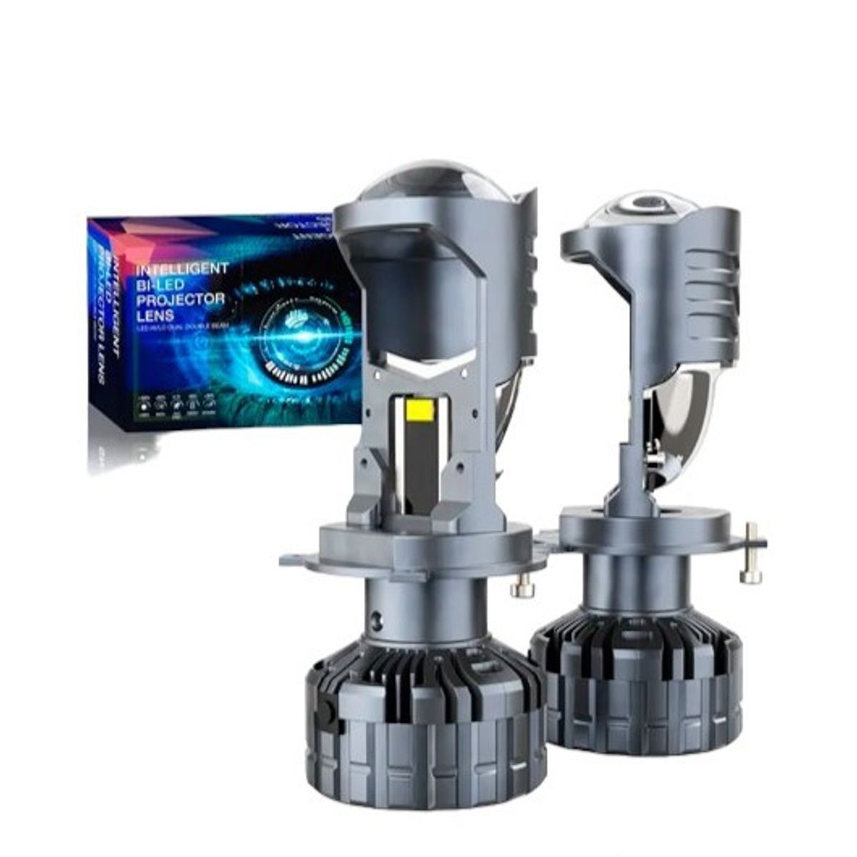 NAOEVO - Mini Proyector Bi-Led Láser H4 AM13 12000LM