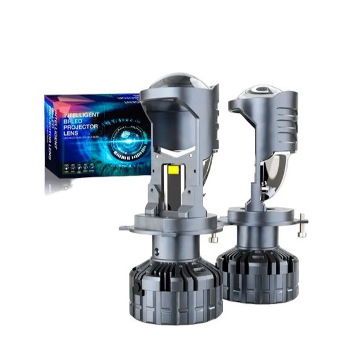 NAOEVO - Mini Proyector Bi-Led Láser H4 AM13 12000LM