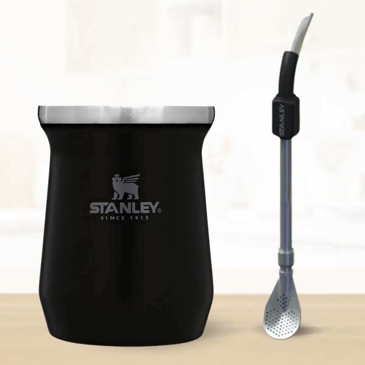 STANLEY - Combo de Matero y Bombilla Stanley Negro