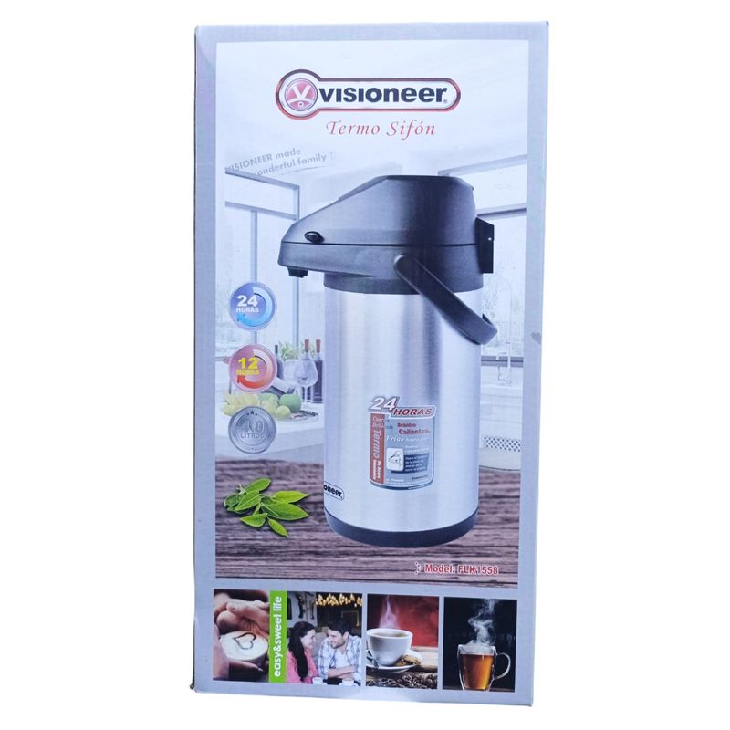 VISIONEER - Termo Sifón Acero Inoxidable Visioneer 4.0 L.