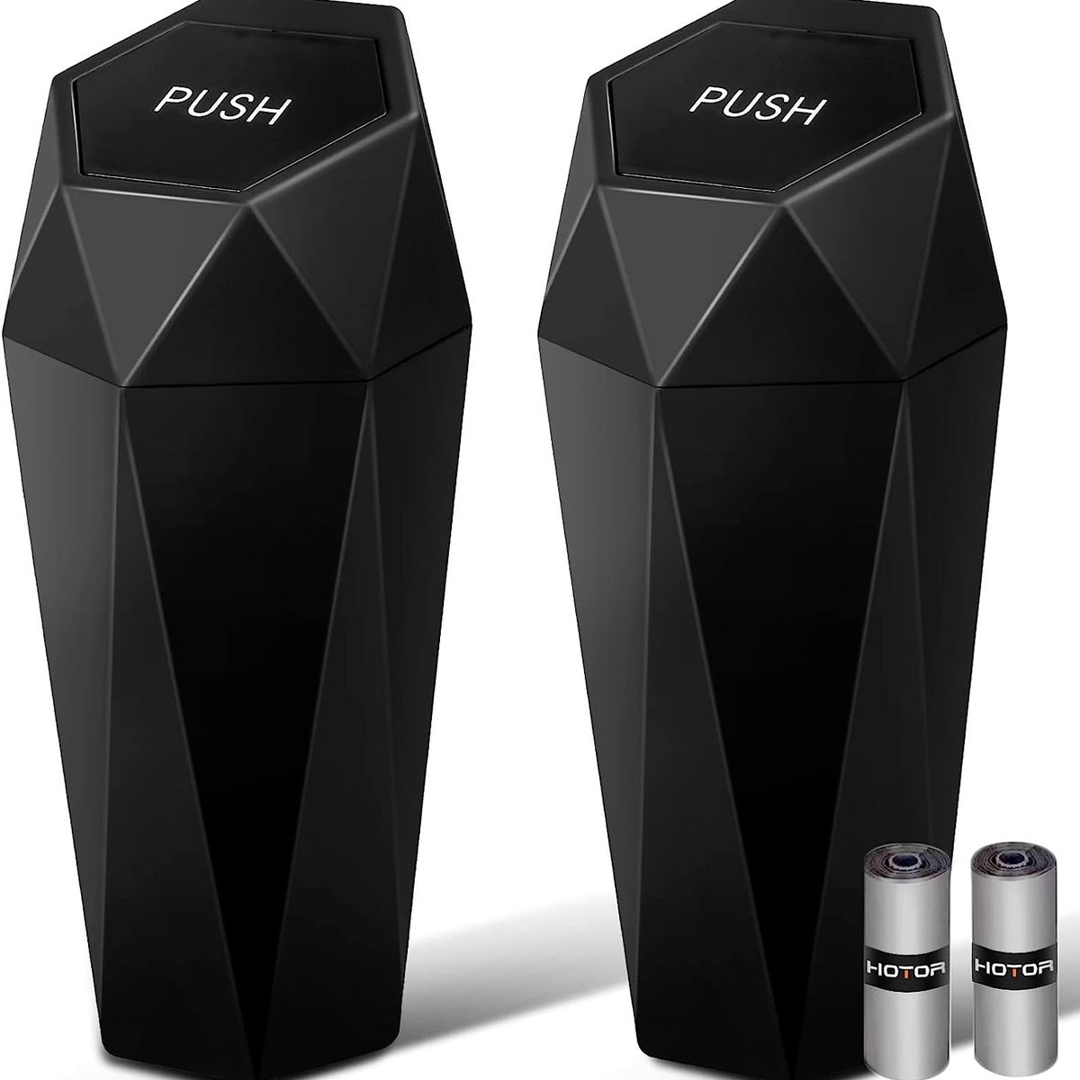 CARJOLLITY - KIT cubo organizador tacho basura prisma para auto camioneta