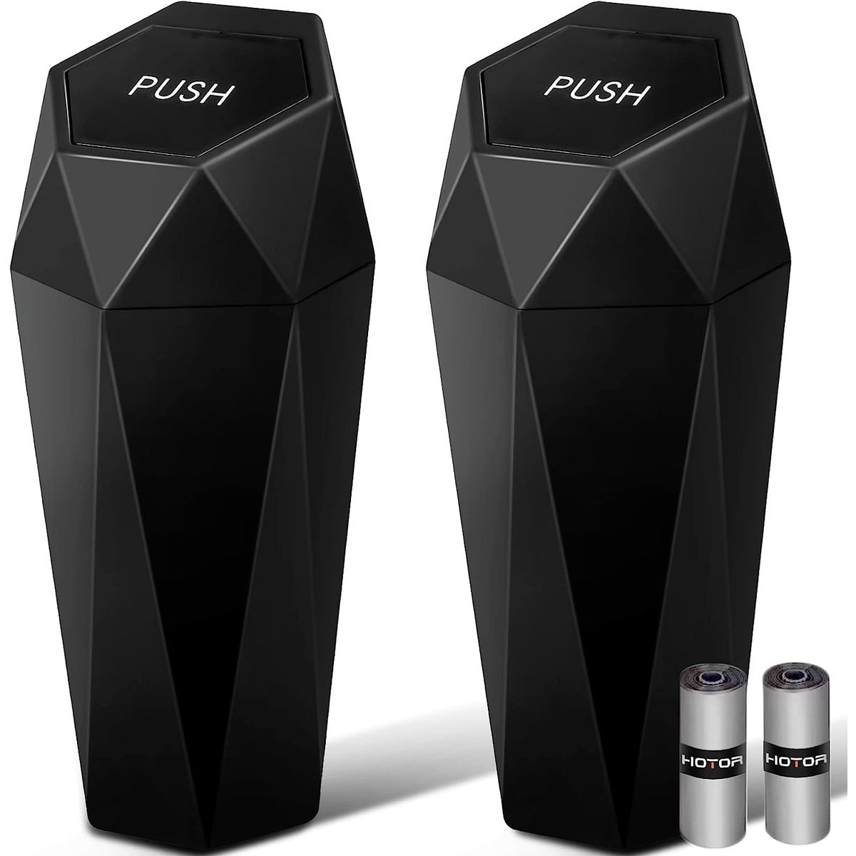 CARJOLLITY - KIT cubo organizador tacho basura prisma para auto camioneta