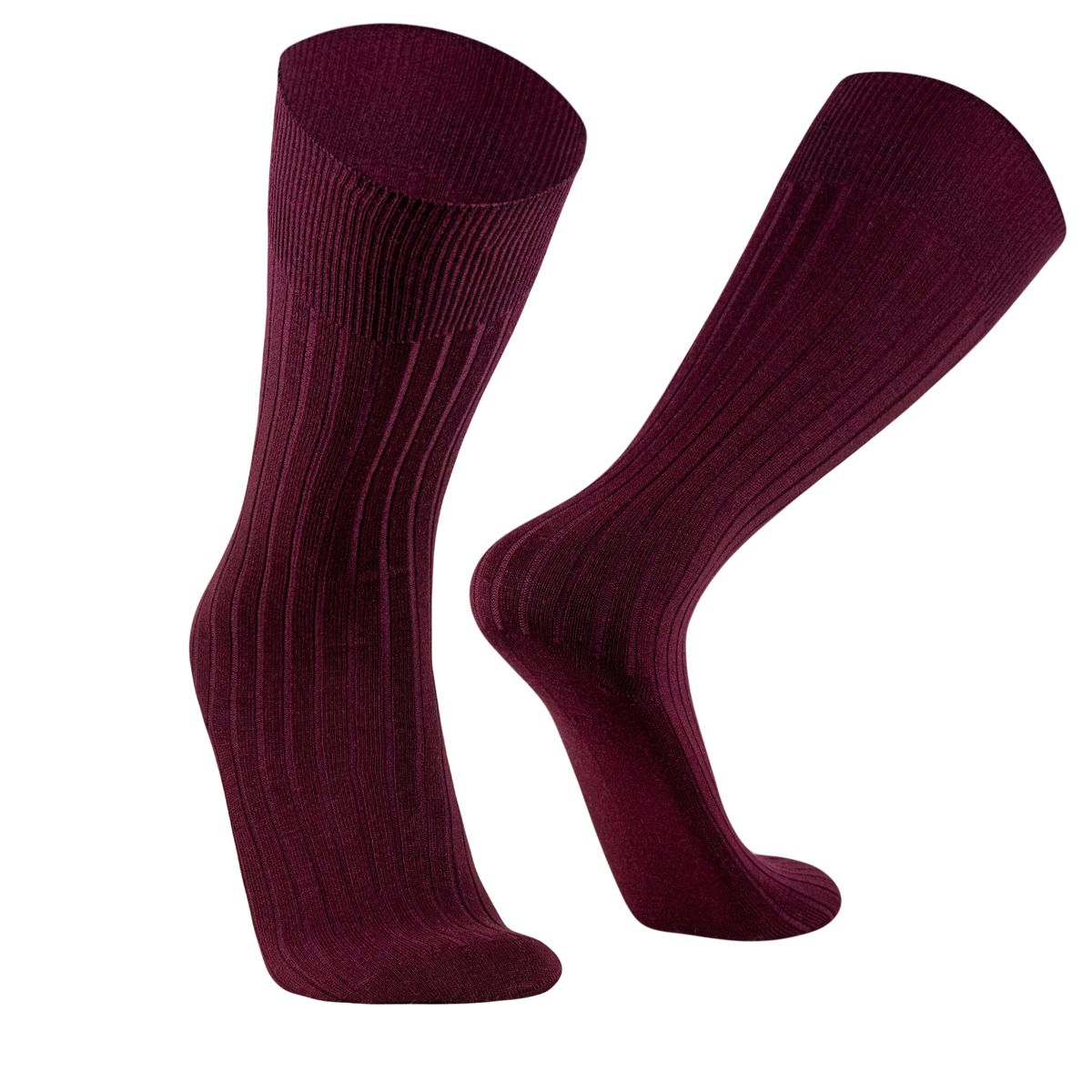 SILVERA NANOTECH - Medias escolares para niña niño algodón peruano - Guinda