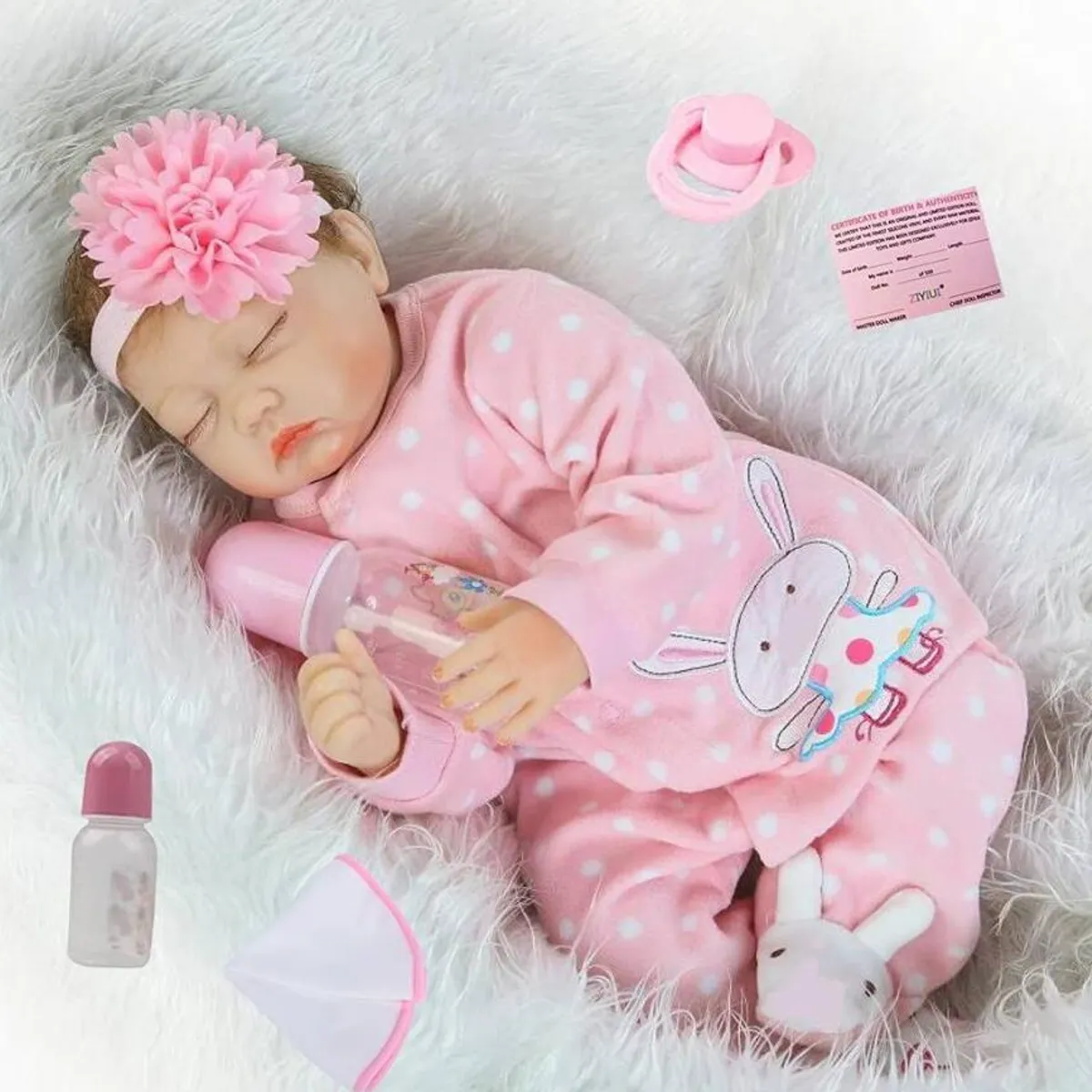 TIOZONEY - Muñeca bebe reborn vinilo de silicona juguetes para 55cm