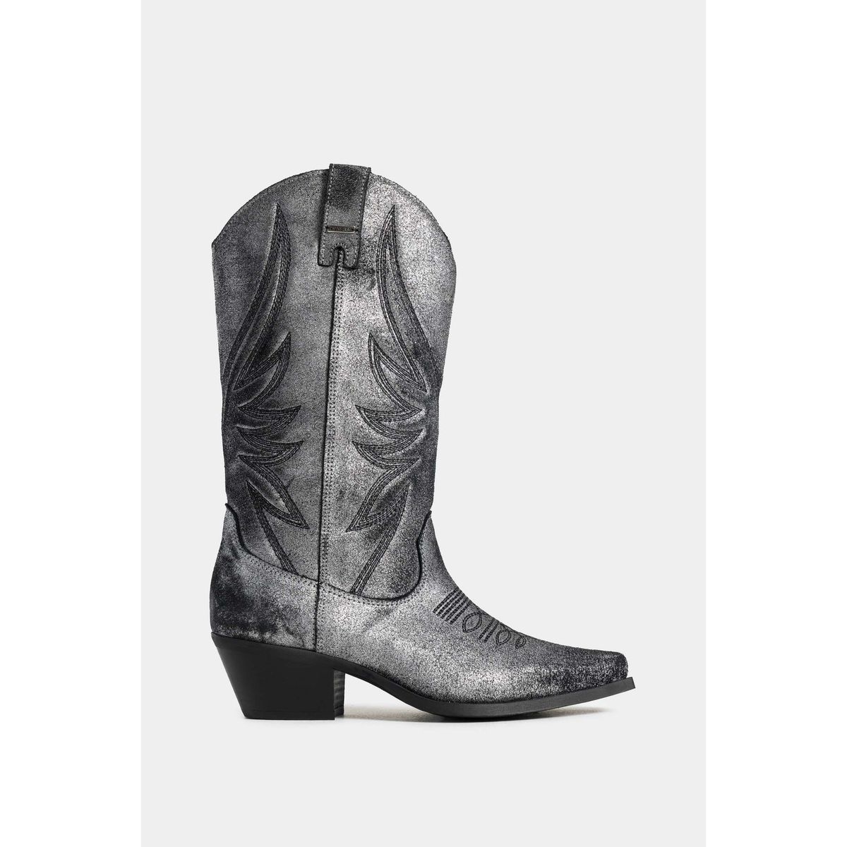VELEZ - Vélez Botas Iris De Cuero Tipo Folia Para Mujer Efecto Gris