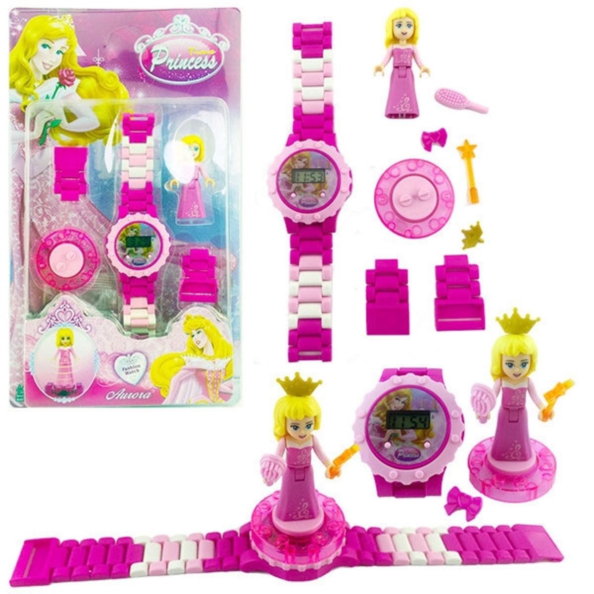 TIOZONEY - Más vendido Reloj de princesas para niños juguete de bloques de constr