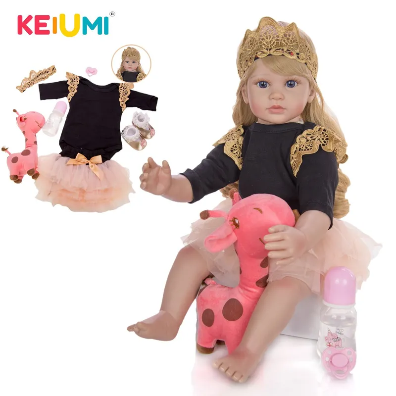 TIOZONEY - KEIUMI como Princesa Real 24 pulgadas 60 cm muñecas Reborn niña silico