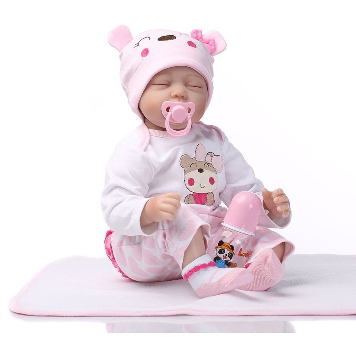 TIOZONEY - Muñeca bebe reborn vinilo de silicona juguetes para 55cm