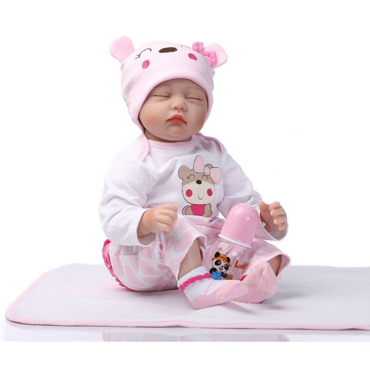 TIOZONEY - Muñeca bebe reborn vinilo de silicona juguetes para 55cm