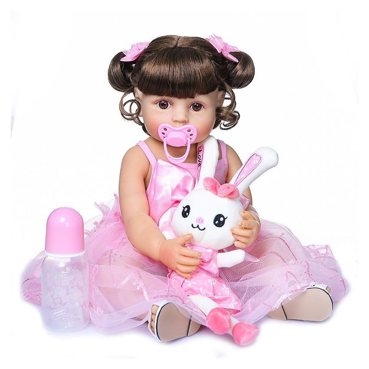 TIOZONEY - Muñeca bebe reborn vinilo de silicona juguetes para 55cm