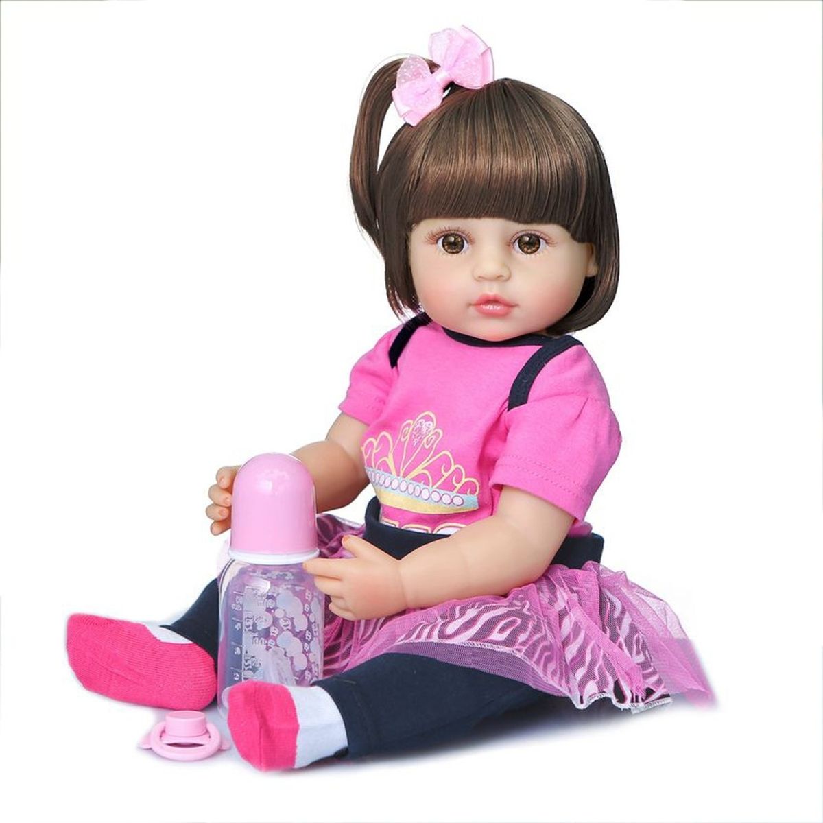 TIOZONEY - Muñeca bebe reborn vinilo de silicona juguetes para 55cm