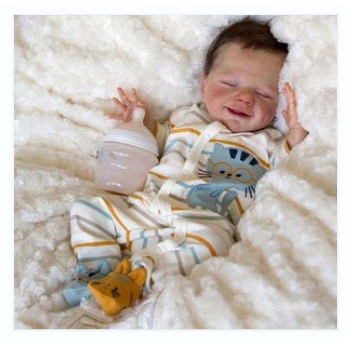 TIOZONEY - Muñeca bebe reborn vinilo de silicona juguetes para 50cm