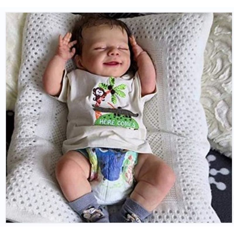 TIOZONEY - Muñeca bebe reborn vinilo de silicona juguetes para 50cm