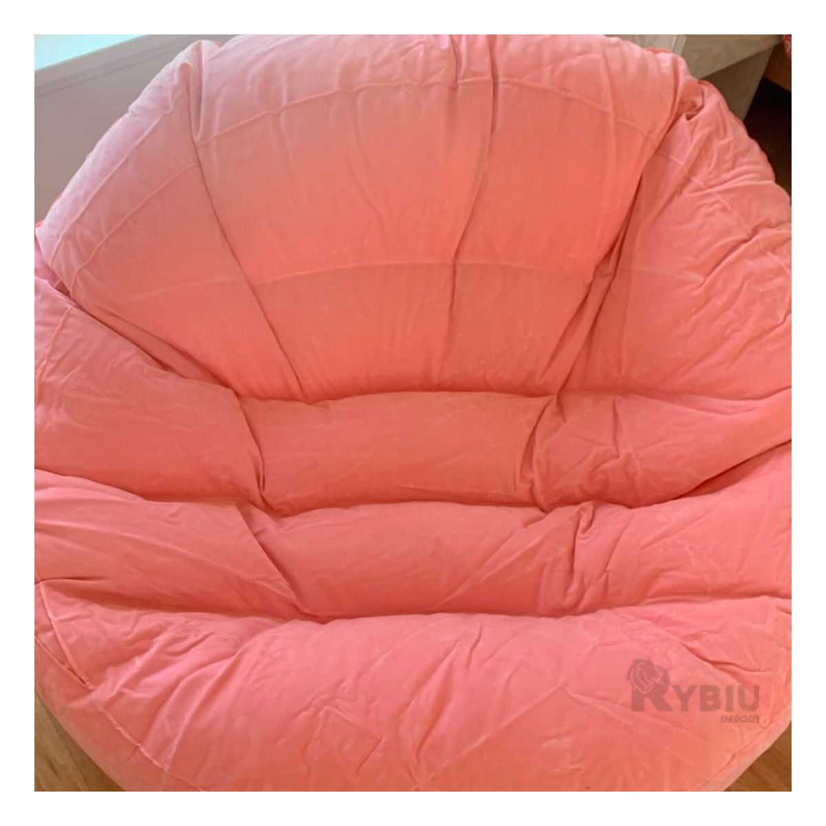 GENERICO - Puff de Maxima Comodidad en Color Rosado Y+Stickers