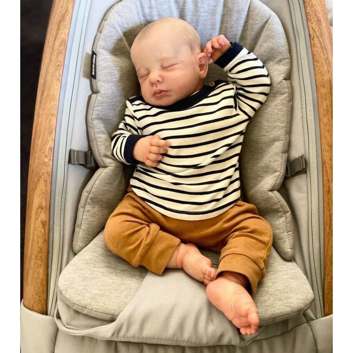 TIOZONEY - Muñeca bebe reborn vinilo de silicona juguetes para 48cm